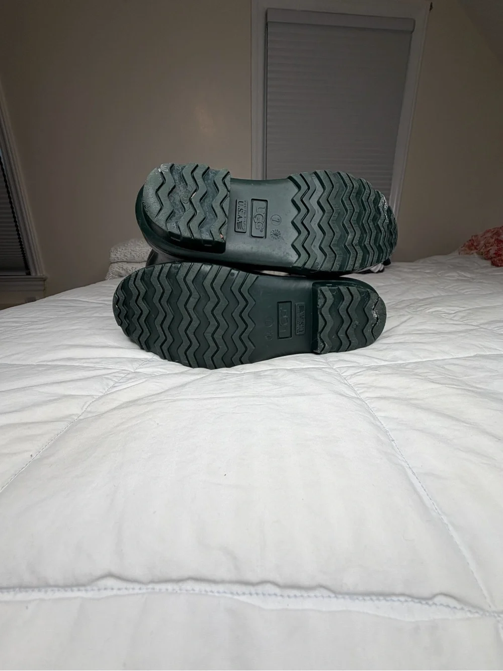 UGG Women's Dark Green Matte Waterproof Mid-Calf Rain Boots